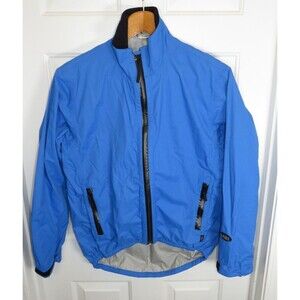 NRS Paddling Kayaking Splash Jacket Blue Black Men's Small Y2k Vintage